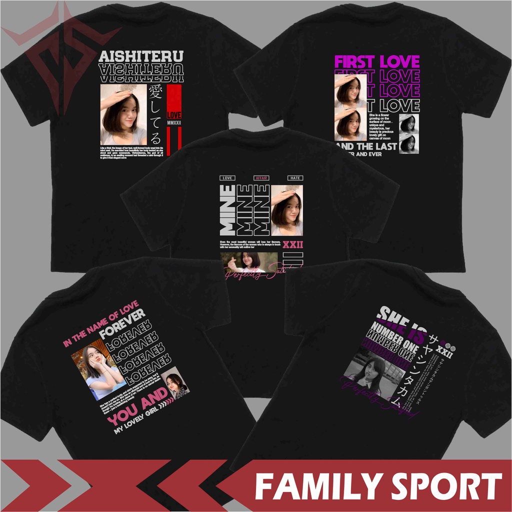 Kaos Baju Custom Foto Aesthetic Tshirt Premium