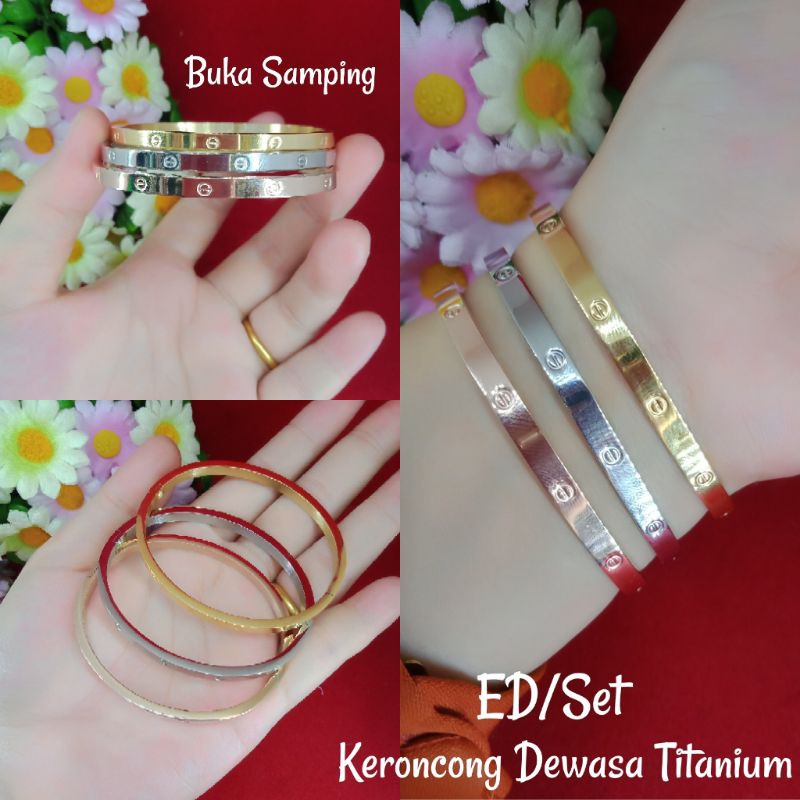 SET KERONCONG TITANIUM DEWASA CTR ISI 3