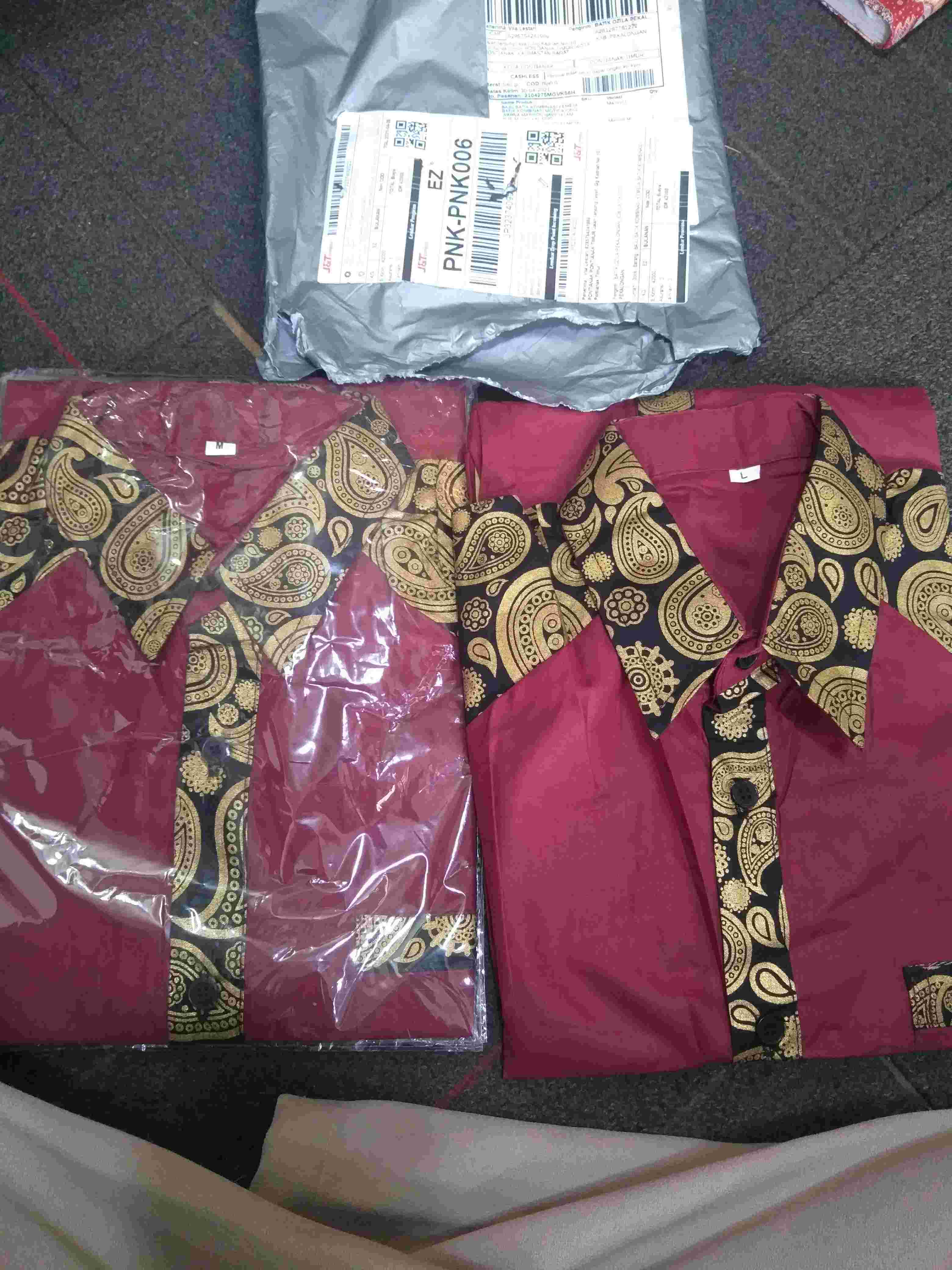 Baju Batik Kombinasi Kemeja Batik Kombinasi Motif Kiong Warna Marron Navy Hitam Size M L Xl Xxl Cod