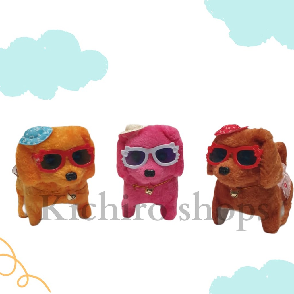 Mainan Anak Boneka Hewan Anjing Bunyi dan Gerak - Kichiro Shops