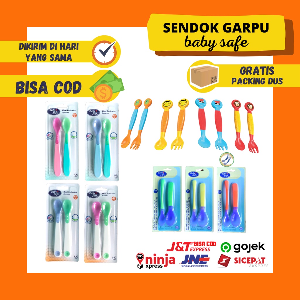 Sendok Sensor / Sendok Makan Bayi Baby Safe / Flexible Head Spoon