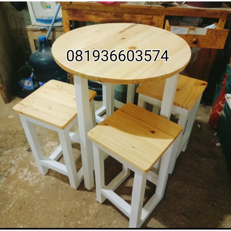 meja bulat meja cafe set