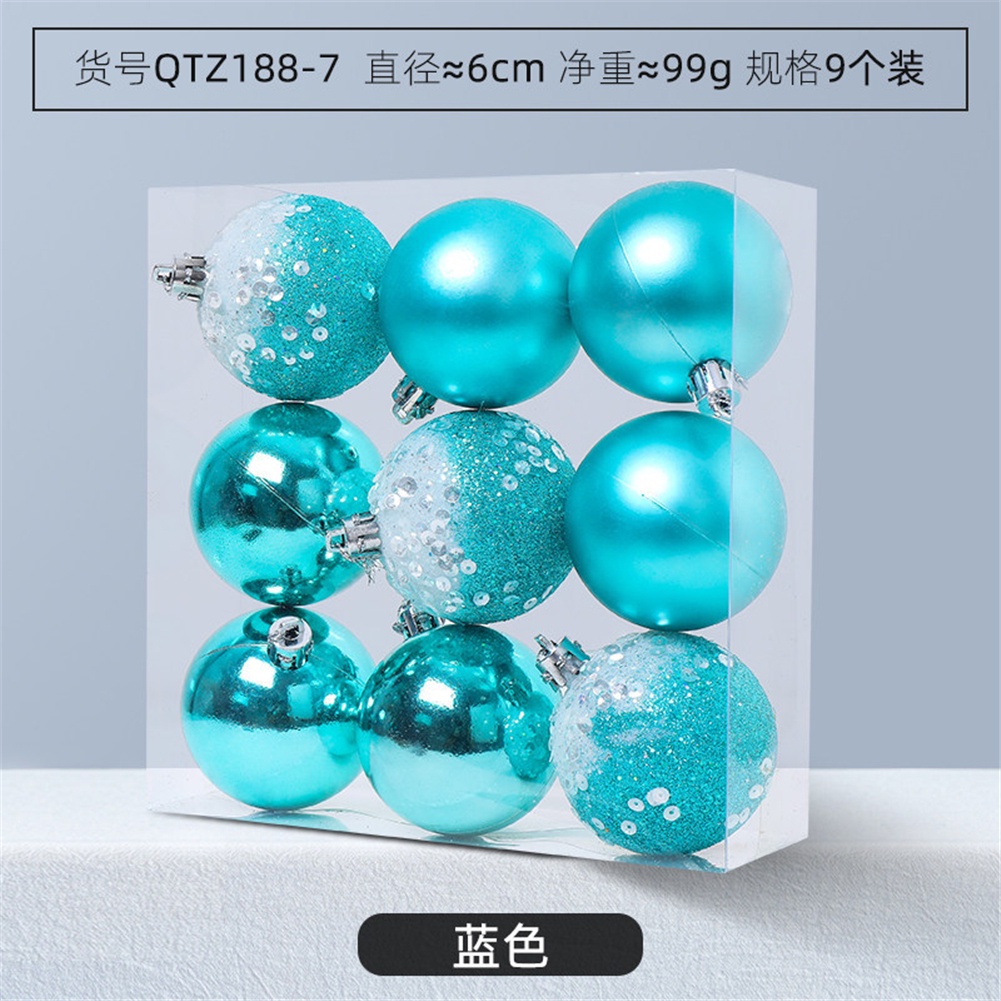 ღ 2023 9 Buah 6Cm Natal Bola Xmas Pohon Liontin Ornamen Merry Natal Bahagia Tahun Baru Hadiah Dekorasi Tinggi kualitas Dekorasi Grosir