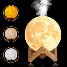 TAFFWARE Humidifier Moon Aromatherapy Ultrasonic Pewangi Ruangan Diffuser Aroma Terapi Bentuk Bulan