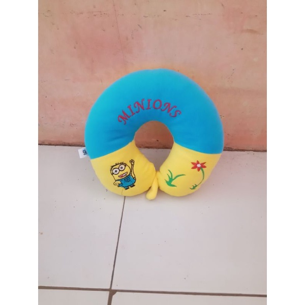 bantal leher bordir komputer bahan pelboa lembut