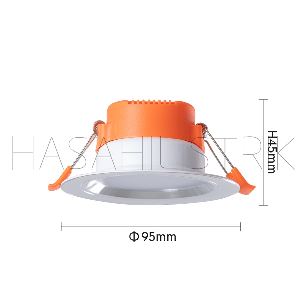 Lampu LED 7 Watt 3 Warna Gold &amp; Silver (3 mode warna putih+semu+kuning)