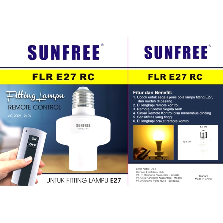 Sunfree FLR E27RC Fiting Lampu Remote Control