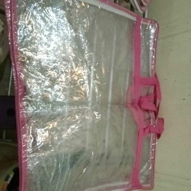 Tas Bedcover Plastik Mika / Tas Selimut - Size L 60cmx48cmx36cm
