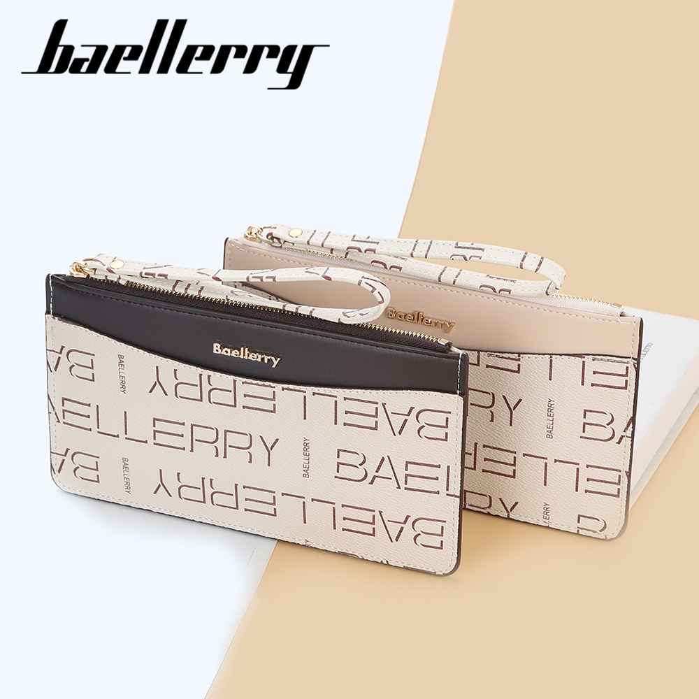 BAELLERRY N2506 Dompet Wanita Panjang Clutch Dompet Handphone Bahan Kulit PU Leather WATCHKITE WKOS