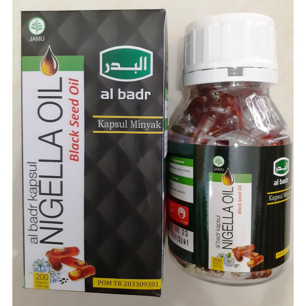 KAPSUL MINYAK HABBATUSSAUDA NIGELLA OIL AL BADR 200 KAPSUL | BISA COD