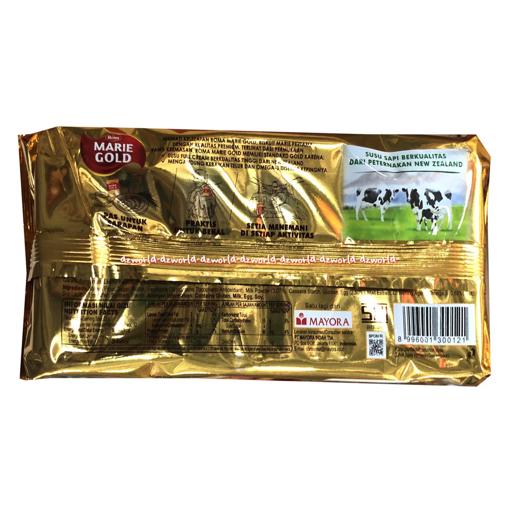 Roma Marie Gold 240gr Biskuit Roma Susu Biscuit Marie Regal Bulat