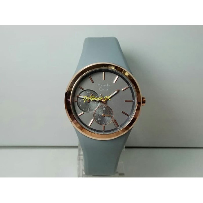 Hot Sale Jam Tangan Alexandre Christie Cwe 2663 Original Grey Leather