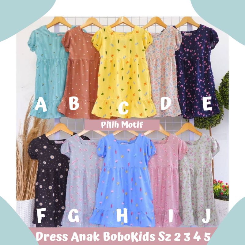 Dress Anak Saku BoboKids Sz 2 3 4 5 Thn