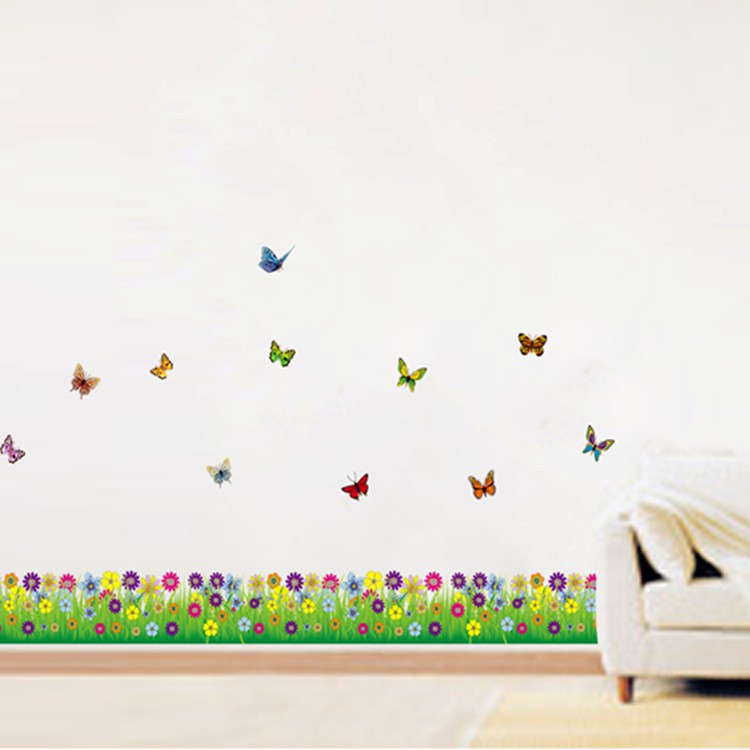 RELIZA WALLSTICKER RUMPUT HIJAU BUNGA GREEN GRASS FLOWER STIKER DINDING AY701 JM8260