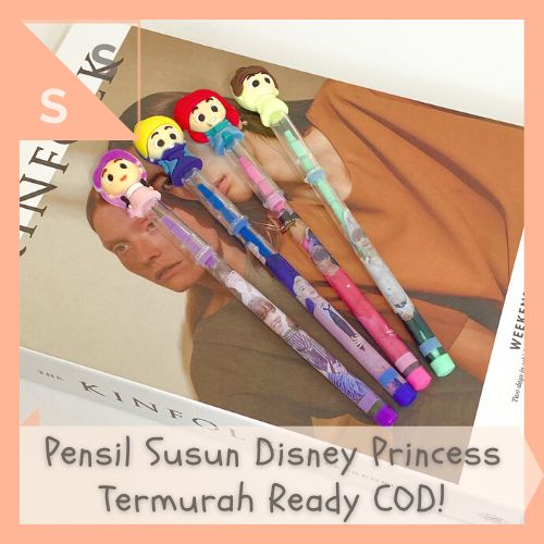 

[simplyshop] Pensil Susun / Pelor Peluru / Bensia Sambung Stackable Pencil Disney Princess Ariel Mermaid Cinderella Belle Rapunzel Tangled Kartun Cute Souvenir Hadiah Alat Tulis Anak