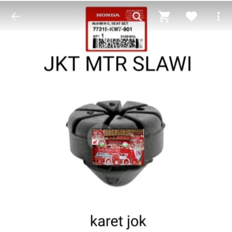 77215-KW7-901 karet jok motor vario beat scoopy spacy revo absolute supra125fi supra helm in supra x 125 supra fit