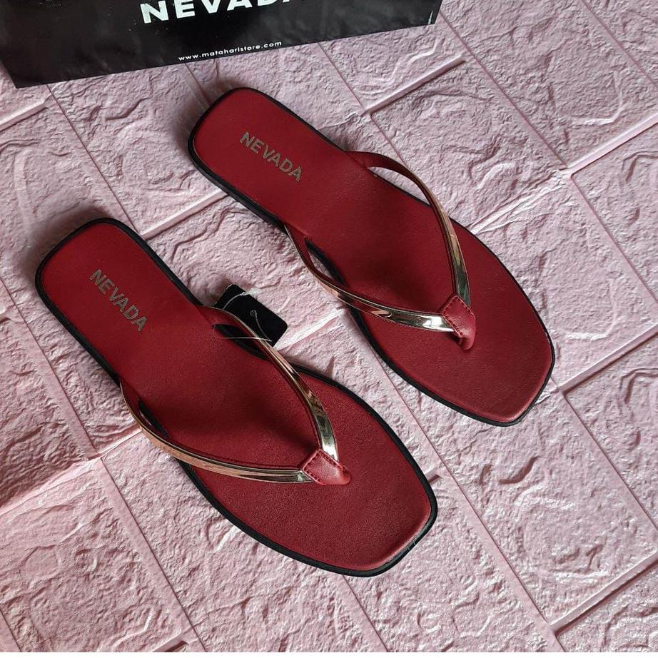 Harga Bersahabat.. Sandal jepit nevada terbaru Sandal jepit lis nevada