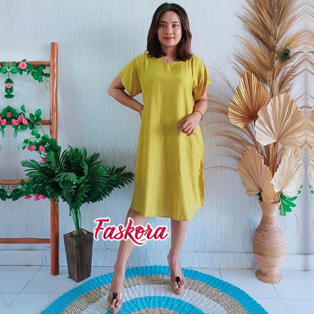 Daster Polos Jumbo Murah / Baju Daster Kekinian Murah Grosir / Baju Tidur Wanita Dewasa Jumbo Polos