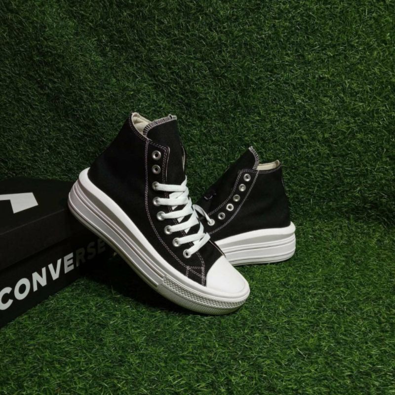 CONVERSE CHUCK TAYLOR ALL STAR MOVE HI PLATFORM BLACK WHITE