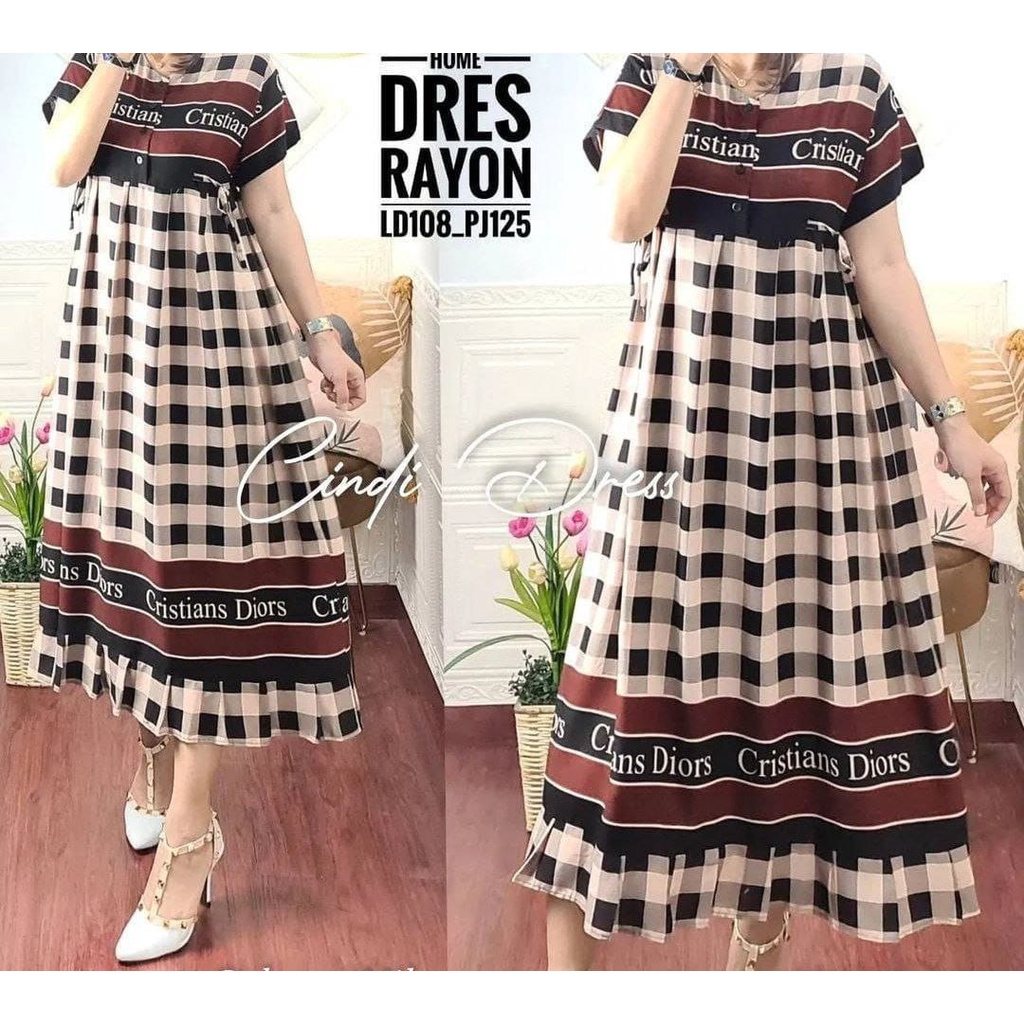 Daster Midi | Daster Tie Dye Korea Midi Style Lengan Panjang Size Standar LD 115 Busui Matt Cringkle Airflow | Daster Rayon