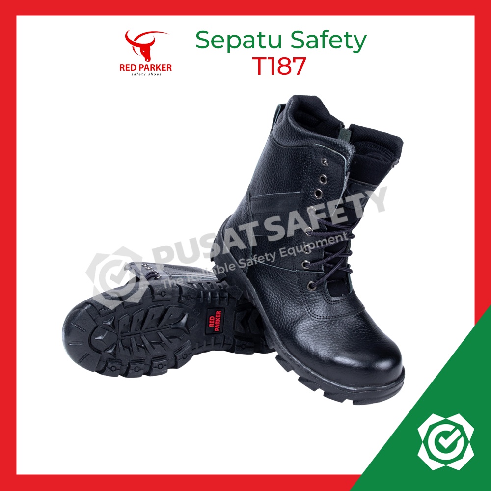 Sepatu Safety Satpam Pdl Security Red Parker T187