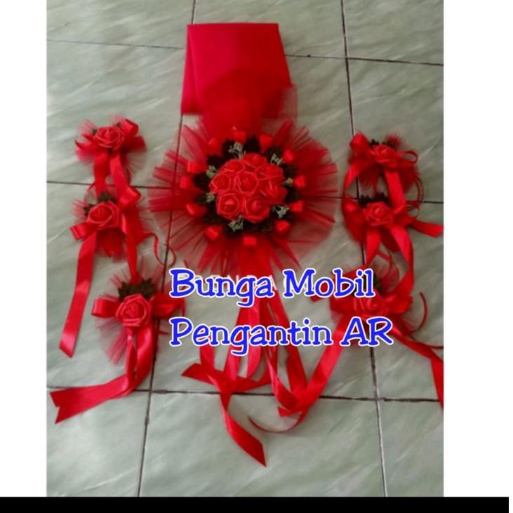 Terbaik.. Bunga Mobil pengantinmurah k2 , Bunga hias mobil pengantin, Bunga dekor mobil