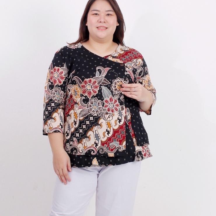 BGL.937 ▪ Baju BLOUSE BATIK WANITA Big Size Jumbo LD 120cm XXL XXXL 184 PREMIUM BAJU kerja kantor pe