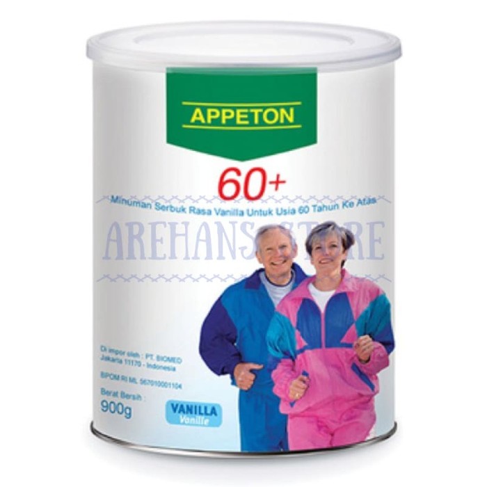 

APPETON 60+ / Susu Lansia - (Orang Tua) (Vanilla) 900 Gram - 60 plus 400 gr