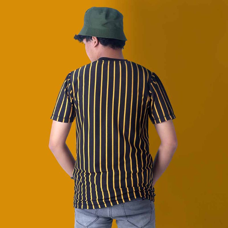 9 Warna - Baju Kaos Salur Lengan Pendek Garis Atas Bawah Stripe | Garis Strip Atasan Pria Wanita Cotton Combed 30s Vertikal VT Original