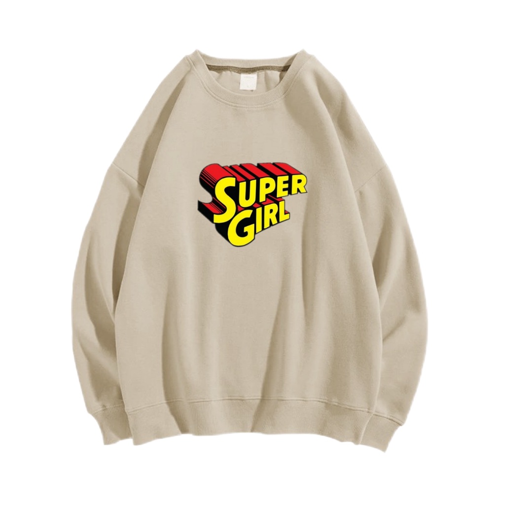 SUPER GIRL SWEATER CREWNECK Size M-XXL GAWA