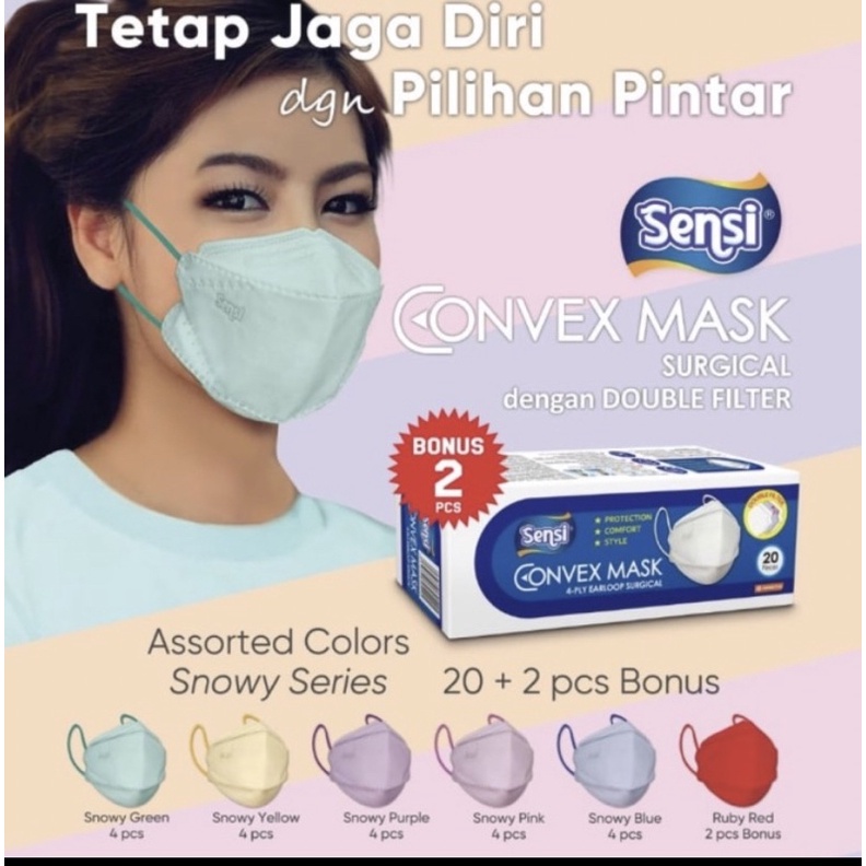 Masker SENSI Convex 4ply Earloop KF94 SENSI Convex Mask 3D Model EVO