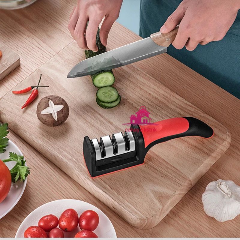 Alat Asah Asahan Pengasah Pisau Gunting Dapur Knife Sharpener