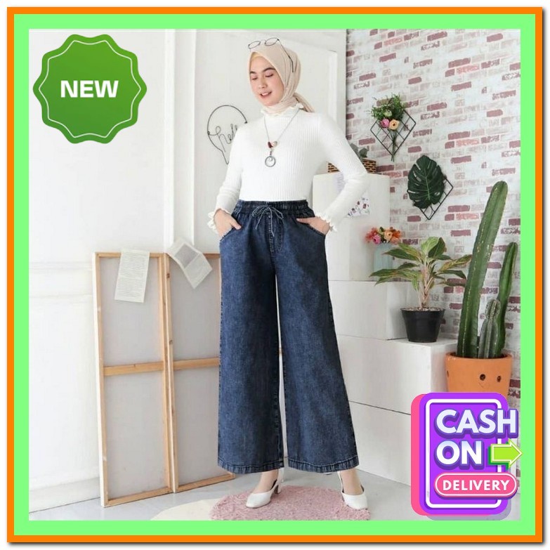 Celana Kulot Jeans Wanita Terbaru Korean Model Korean Style Celana Kulot Boyfriend Jeans Carolin Kul
