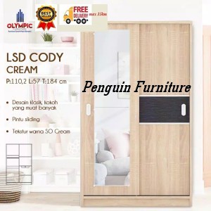 Olympic Lemari Pintu Sliding / LSD CODY CREAM