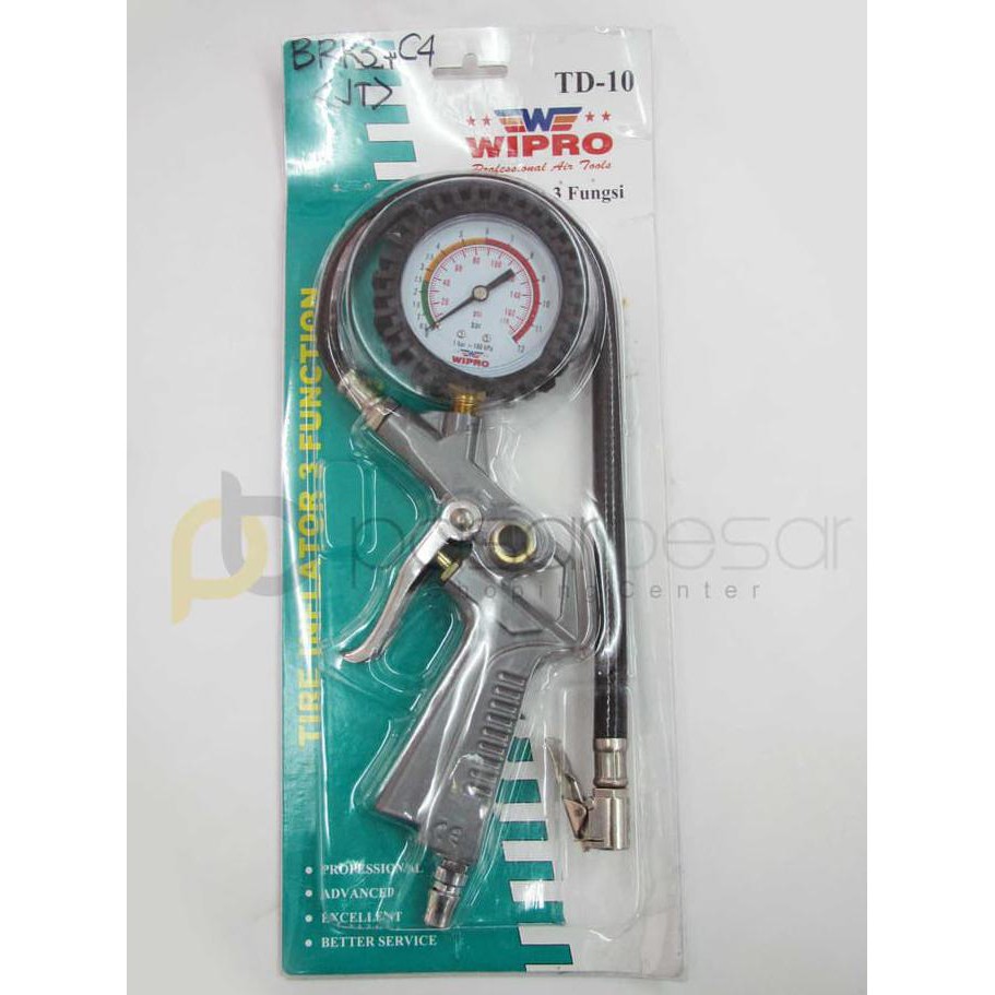 Pengisi Angin Ban Plus Meteran / Tire Inflator 3 Function WIPRO TD-10