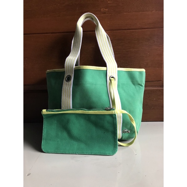 PL/Preloved tas canvas Tote lacoste