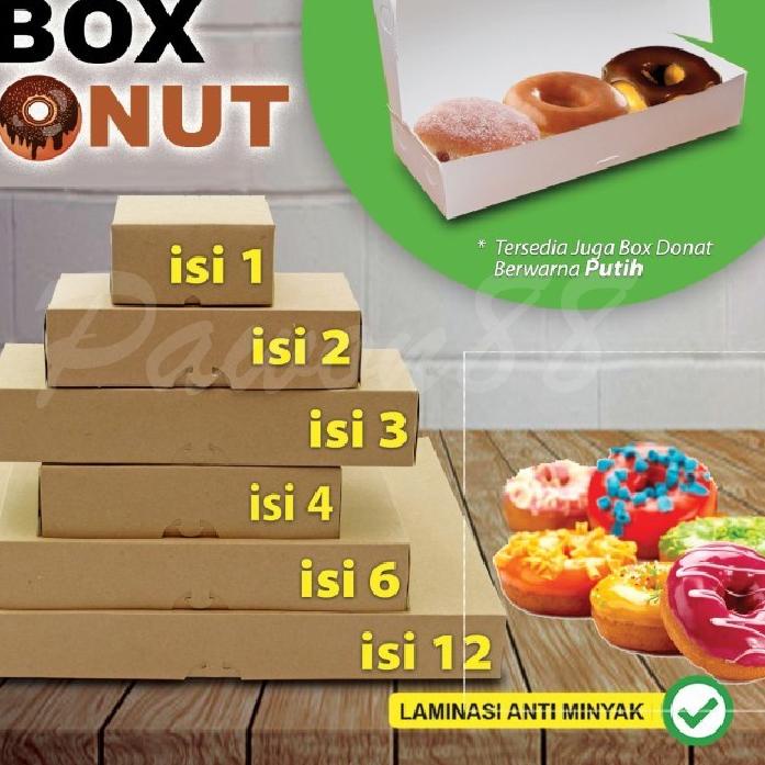 

☼ Kotak Box Dus Donat KRAFT COKLAT - Isi 1 - ( 50 Pcs ) ✧