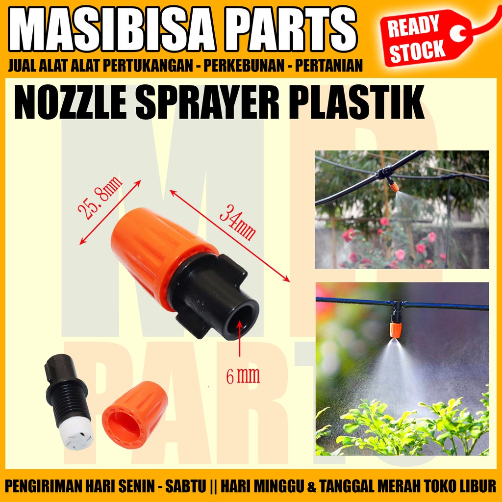 NOZEL / NOZZLE KABUT / MISTING / MIST PLASTIK HIDROPONIK / GREEN HOUSE