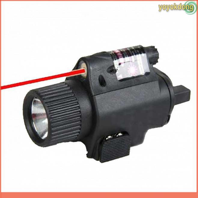 TaffLED Senter Senapan Quick Release Rail Mount + Laser - JGSD [Hitam]