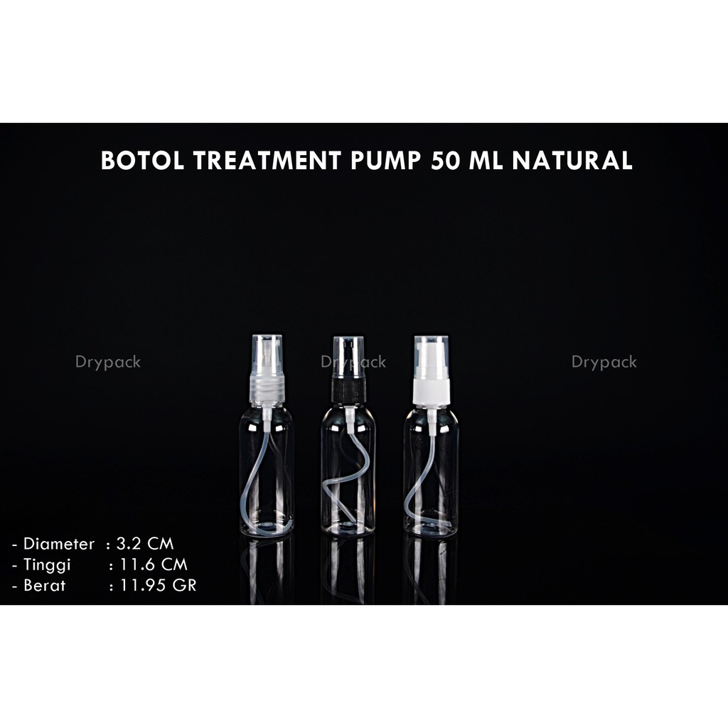 Botol Treatment pump 50 ml Natural