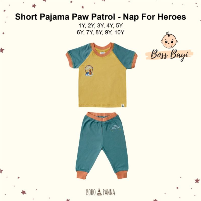 BOHOPANNA - Short Pajama Paw Patrol / Piyama Lengan Pendek+Celana Panjang Anak