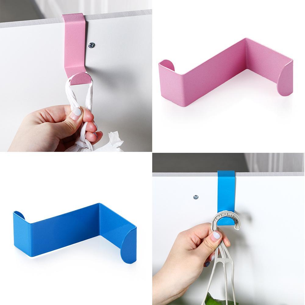 Solighter 2PCS Over The Door Hooks Organisasi Bentuk Z Holder Dapur Gantungan Baju