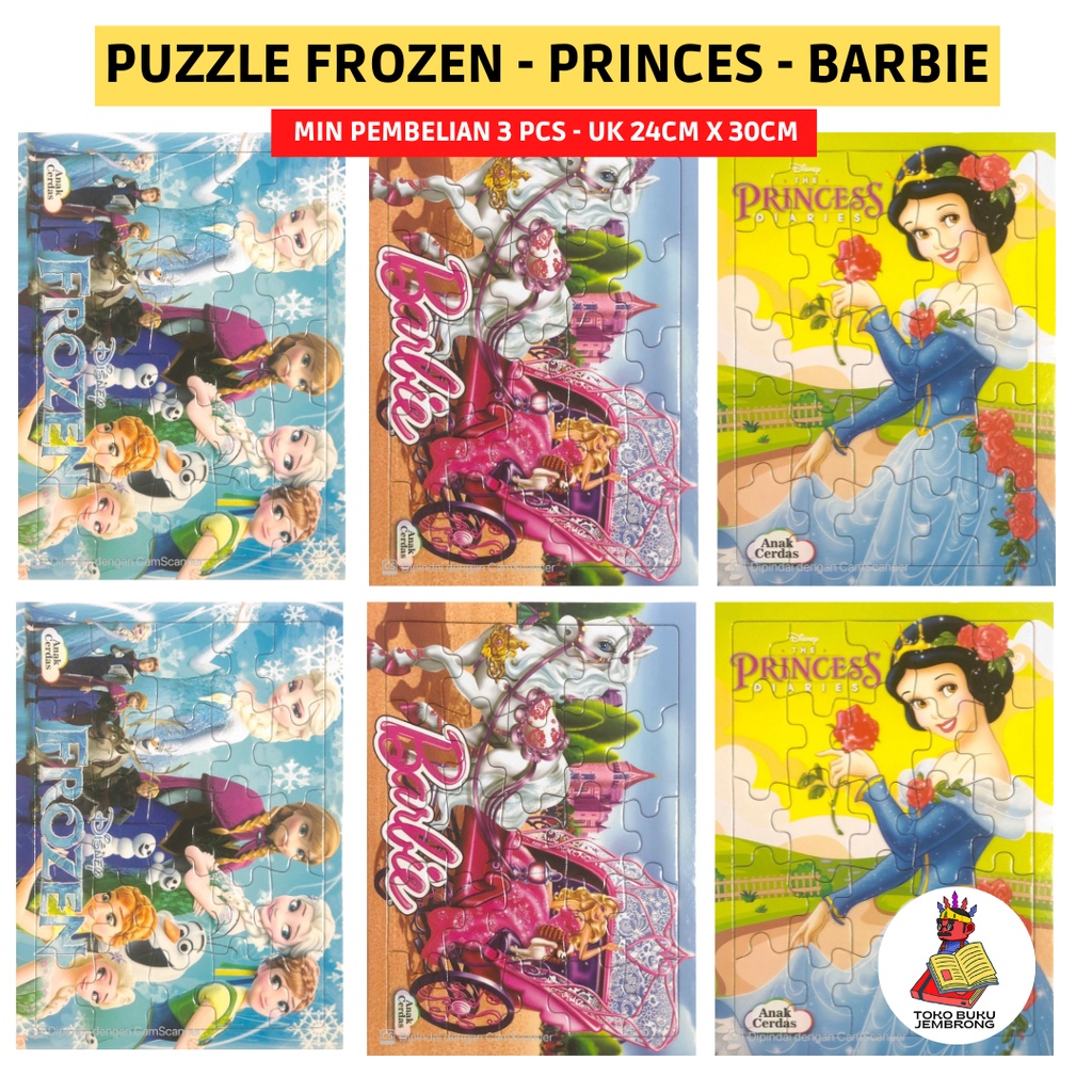 PUZZLE ANAK WANITA PUZZLE FROZEN PUZEL ANAK PAZEL ANAK PUZZLE MAINAN ANAK PUZZLE BARBIE PUZZLE PRINC