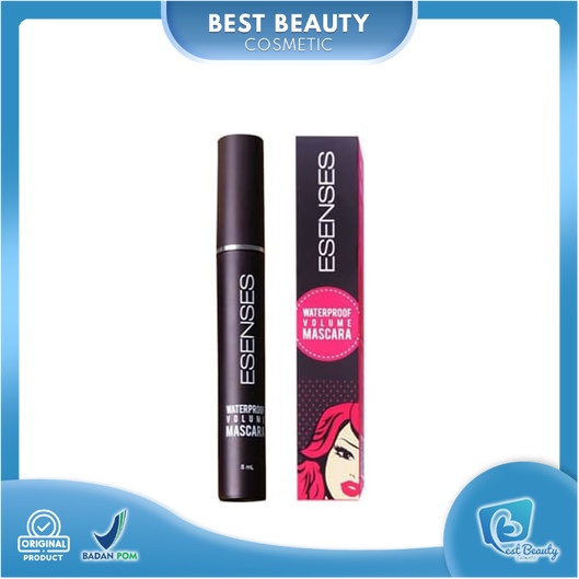 ★ BB ★ ESENSES Waterproof Volume Mascara 8ml [ Longlasting ,Vitamin E Dan Ujung Sikat yang halus ]