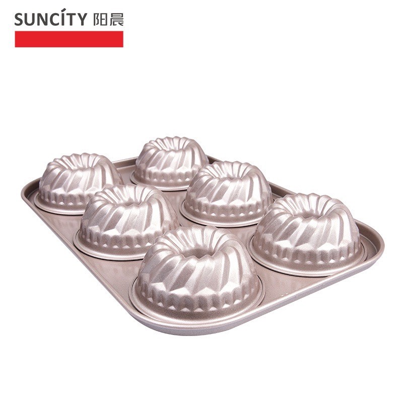 BAKINDO Suncity Mini 6 Holes Pan Loyang Suncity Cetakan Bolu Donut Mini Cake Premium Puding Kue Muff