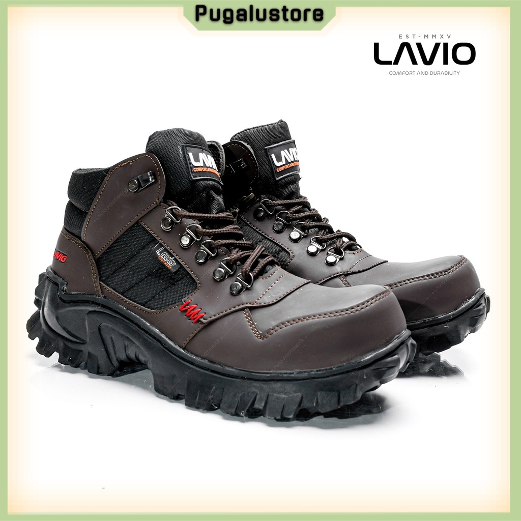 Lavio Sepatu Pria Safety Boots Pendek Original Lavio Palma