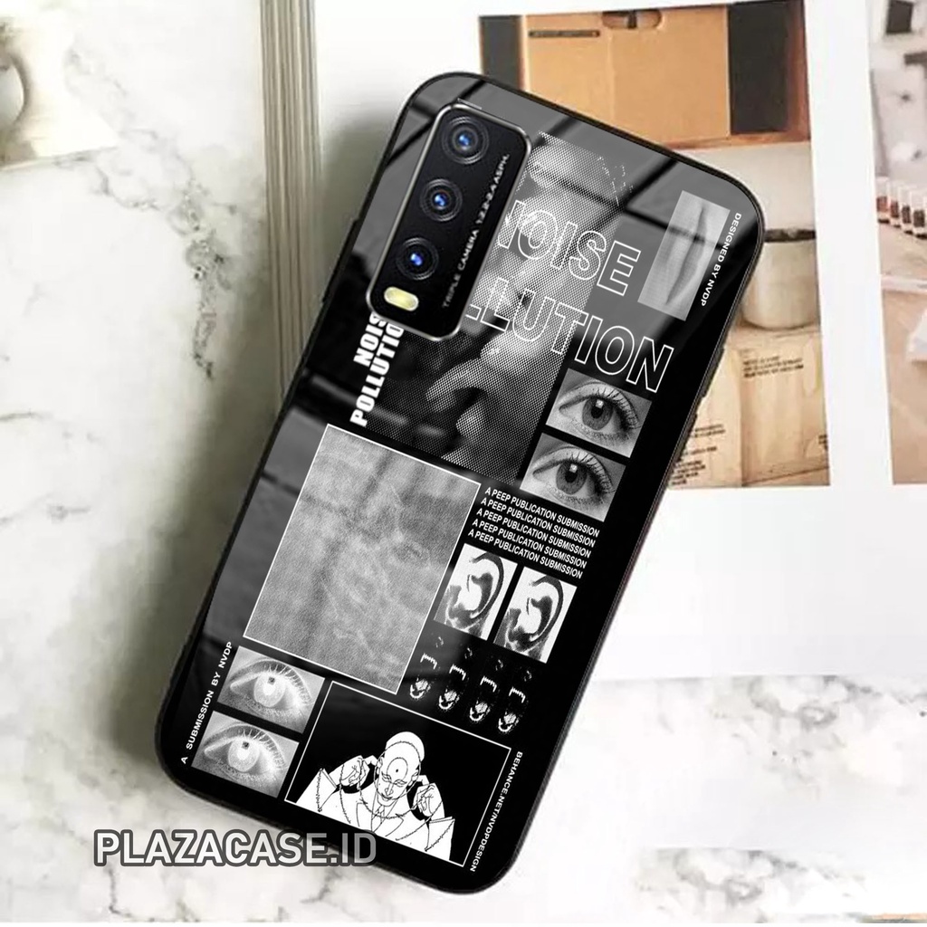 Softcase Glass Kaca AESTHETIC [K118] Vivo Y20-Y12S-Y20S-Y20SG Terbaru Case Hp Pelindung Handphone