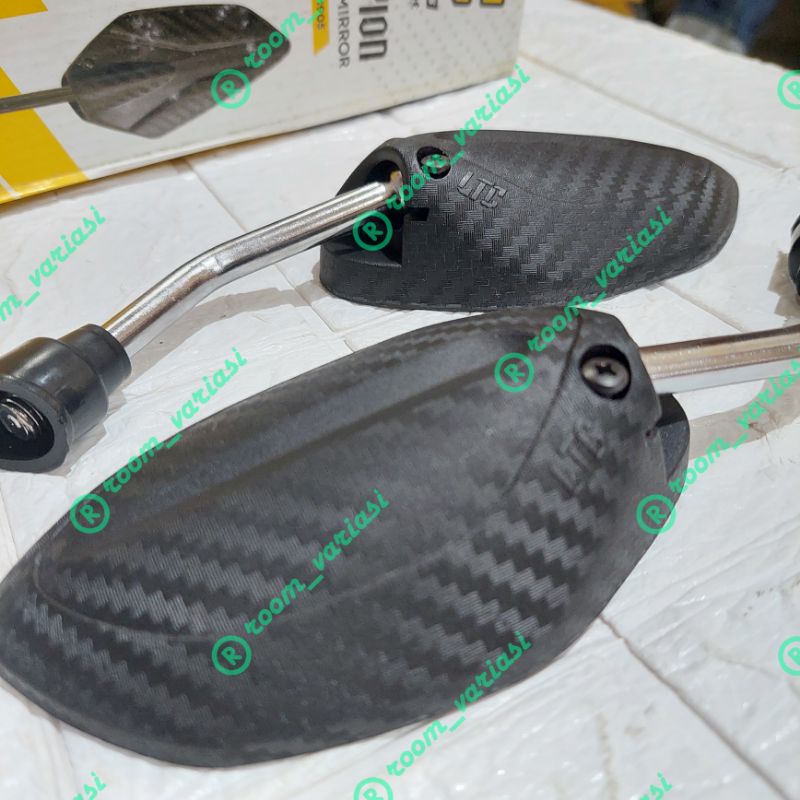 SPION MINI HONDA BEAT CARBON DOFF TANGKAI CHROME BEAT VARIO SCOOPY SPACY GENIO SUPRA KHARISMA REVO GRAND DLL