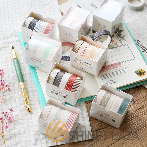

Promo Spesial Masking Tape Basic Pattern Set 5 pcs - Washi Tape - Masking Tape Set Murah