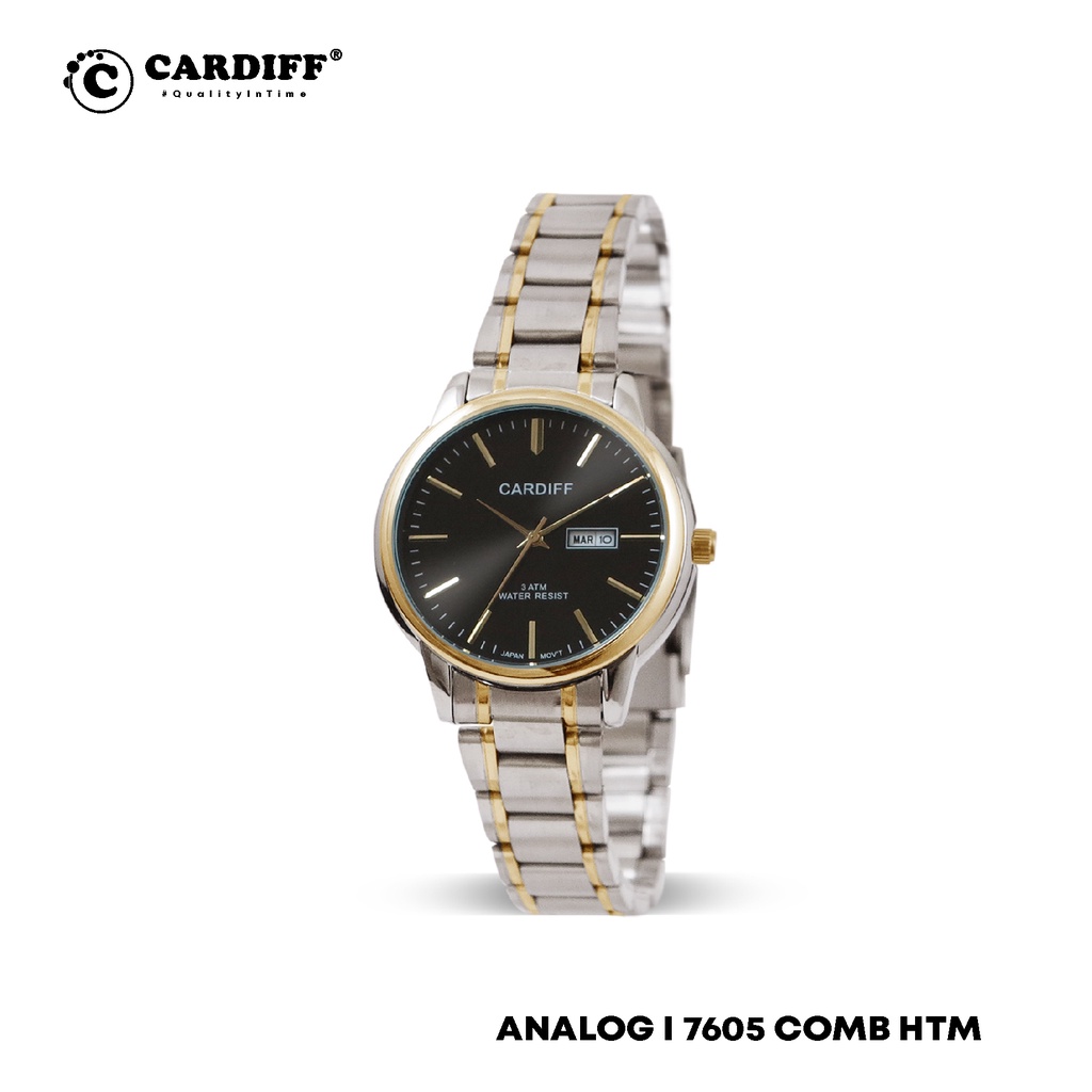 JAM TANGAN CEWEK CARDIFF ANALOG i 7605 SERIES WATER RESIST